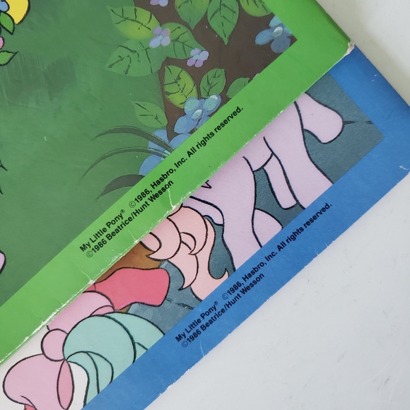 Vintage 1986 My Little Pony Hasbro paper folders Beatrice/Hunt Wesson - Picture 4 of 8